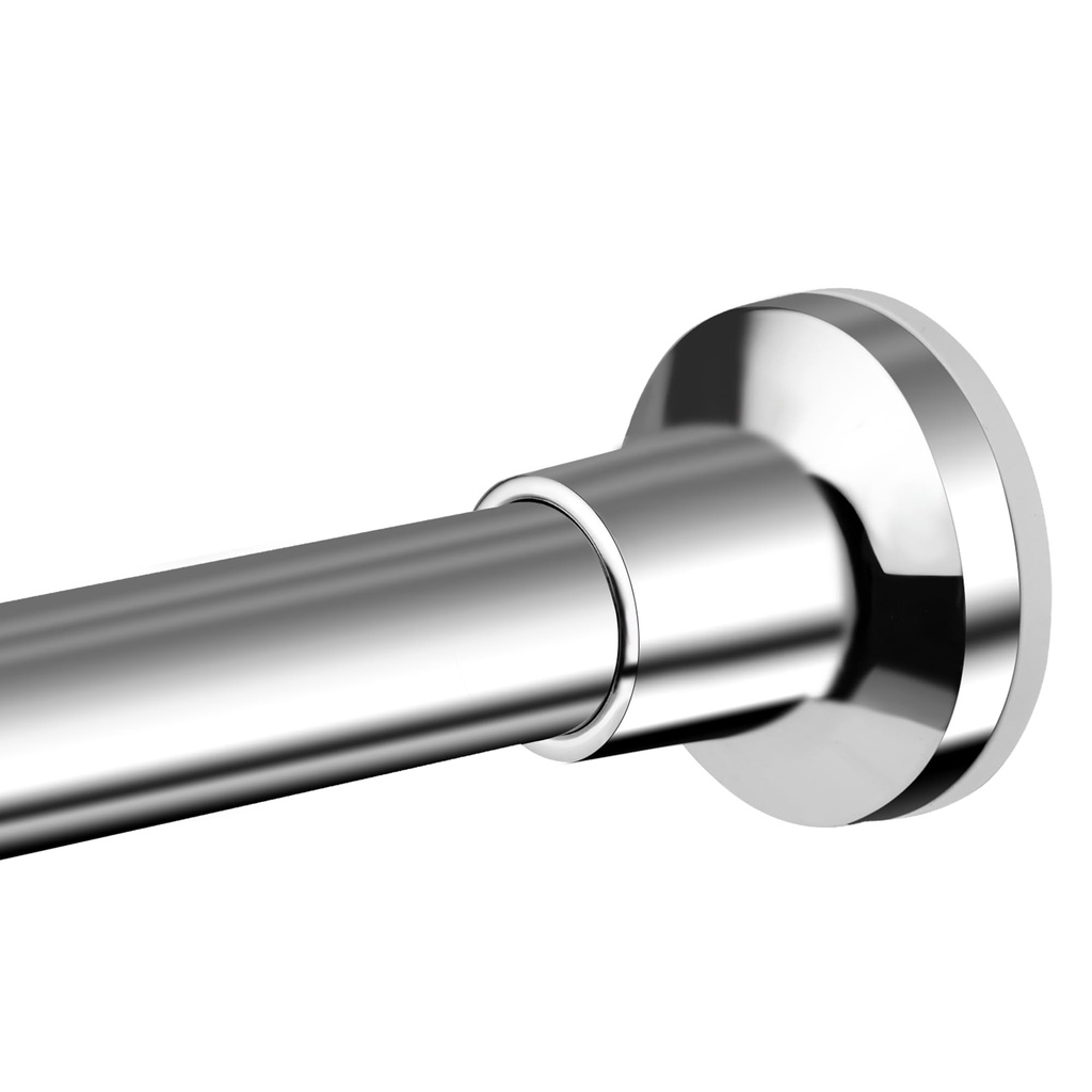 Shower Curtain Pole No Drill, 72-194 CM Spring Tension Rod Stainless Steel Adjustable Curta