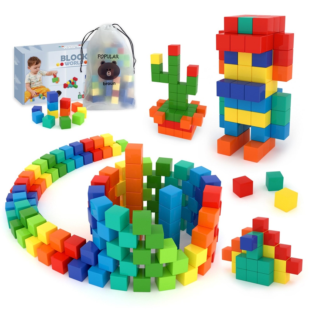 BananMelonBM 100 PCS Magnetic Blocks, Magnetic Building Blocks for Toddlers Age 3-5, Blocks