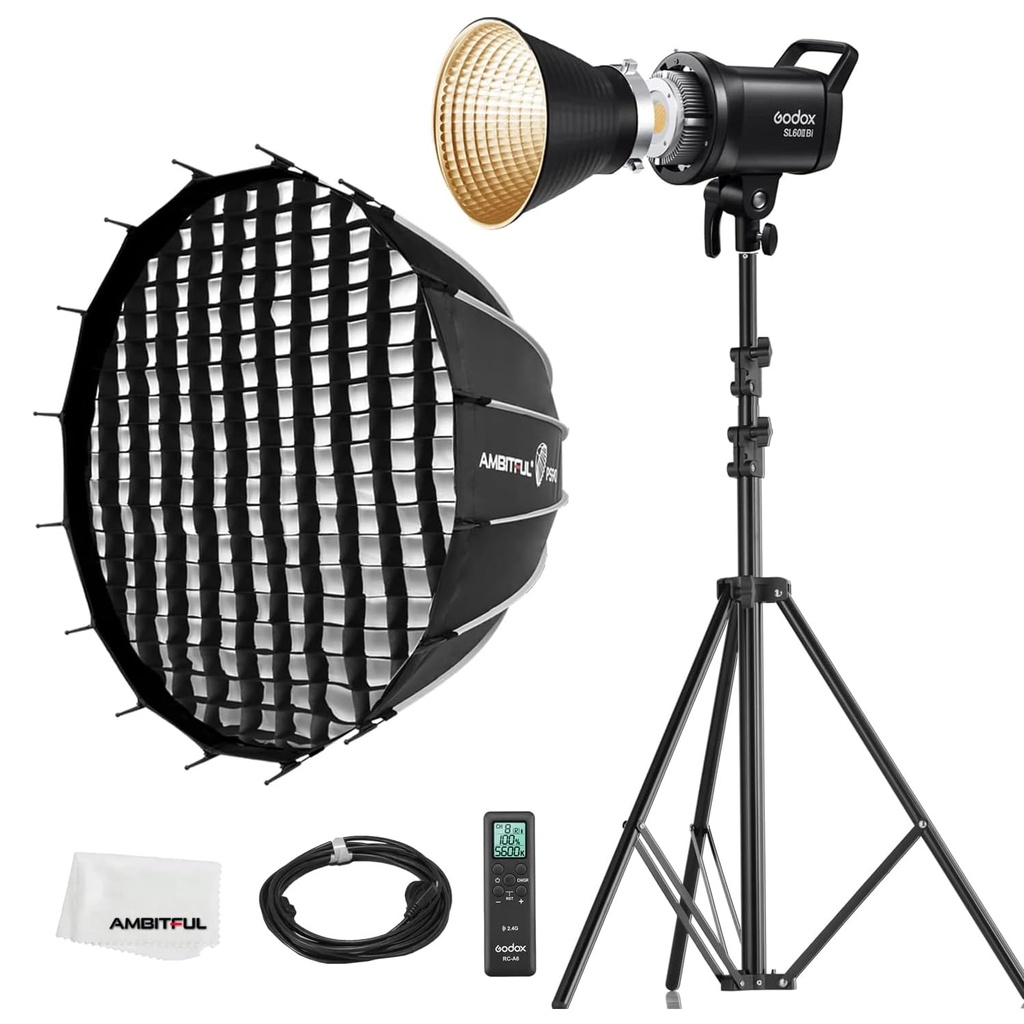 Godox SL60II-Bi LED Video Light 2800K-6500K Bi-Color Continuous Light with APP&Remote Control