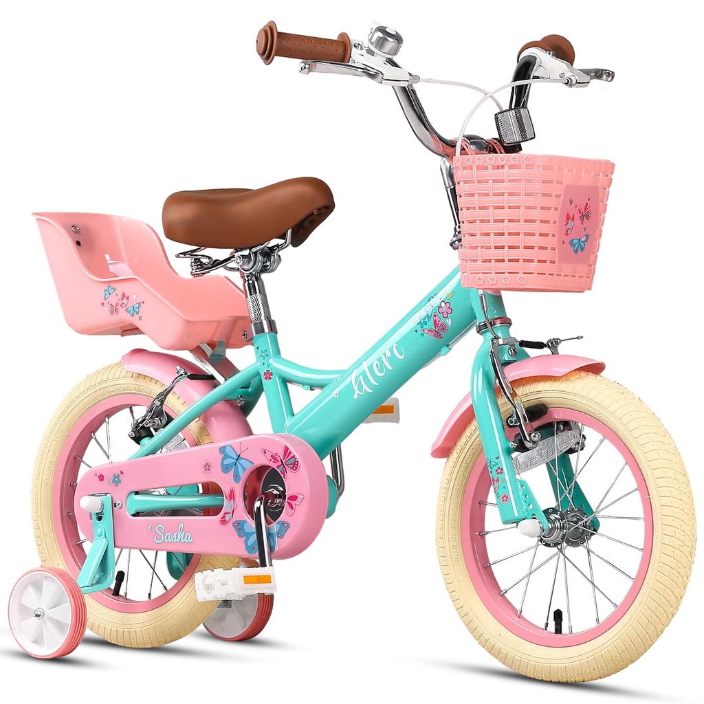 Glerc SASHA 14 Inch Little Kids Bike for Age 3 4 5 Years Old Girls Retro Vintage Style