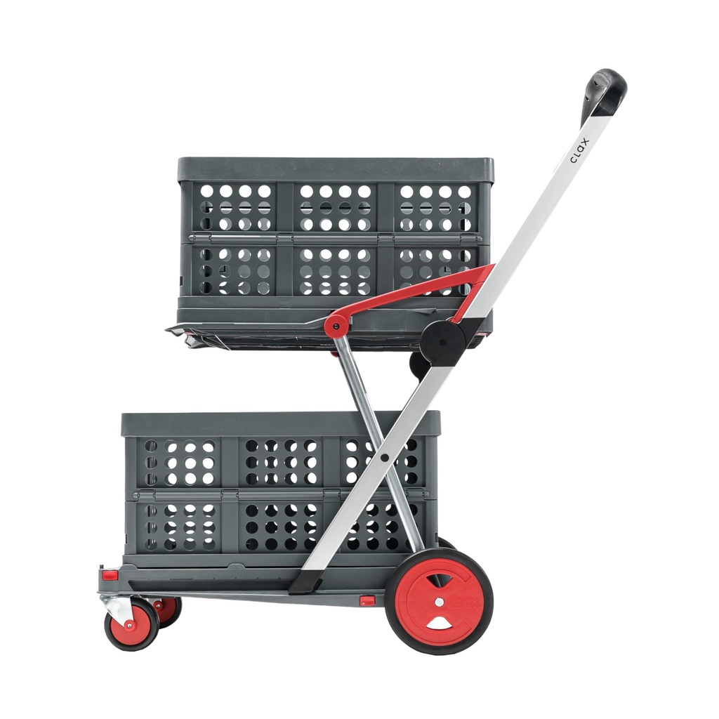 Clax Red Edition Premium Folding Transport Mobile with 2 Folding Boxes