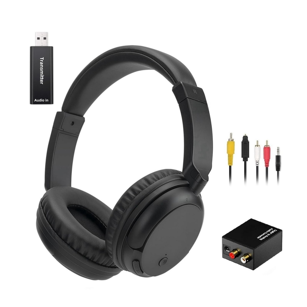 Nightwooolf Wireless Bluetooth TV Headphones for Seniors, Bluetooth 5.3 Wireless TV Headset