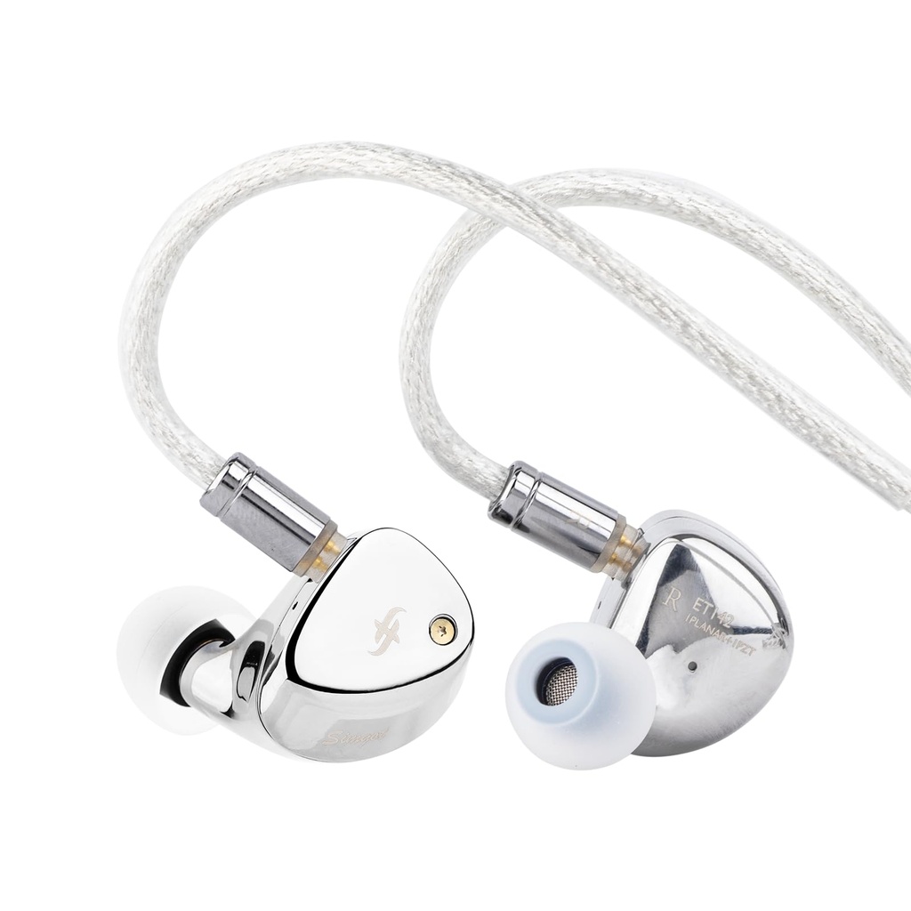 Linsoul SIMGOT ET142 in Ear Monitor, 1 Planar + 1 PZT Hybrid Driver HiFi IEM Earphone, Wired