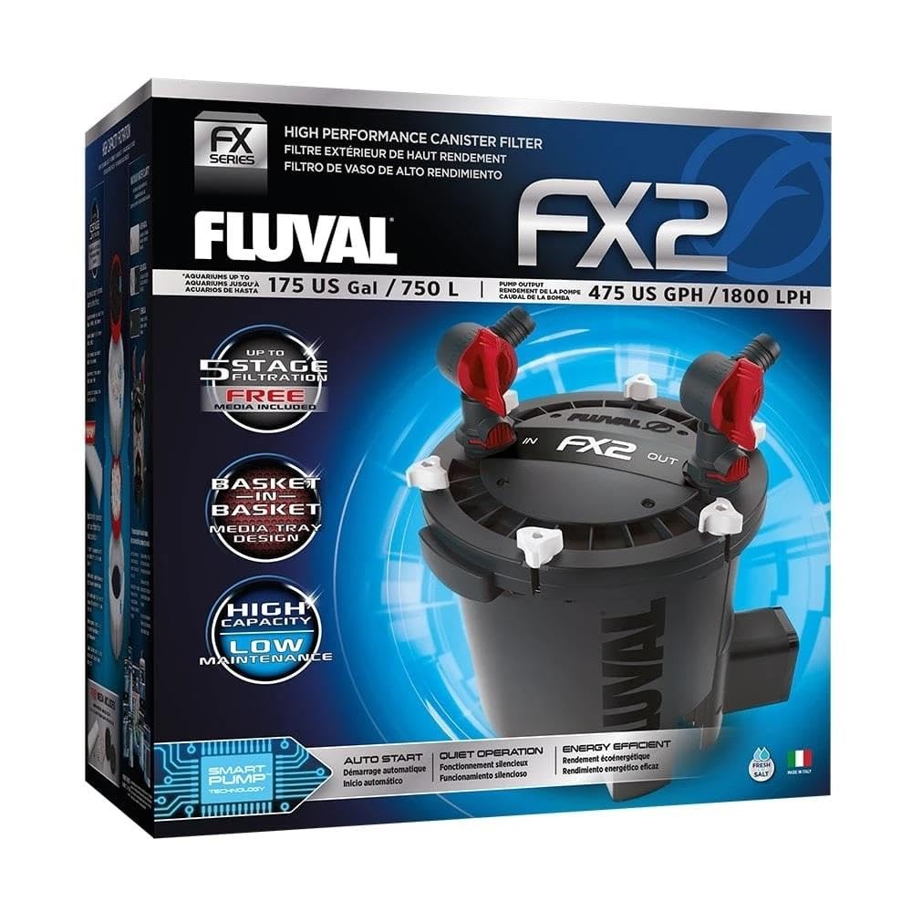 Fluval FX2 High-Level Performance External Filter Designed For Aquariums 