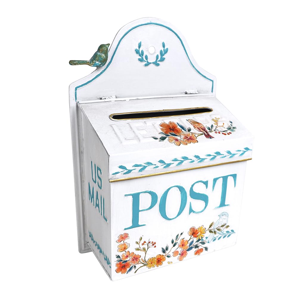 All Chic Vintage Mailbox Post Box White Mailbox Wall Mount Post Boxes For Outside Mailbox