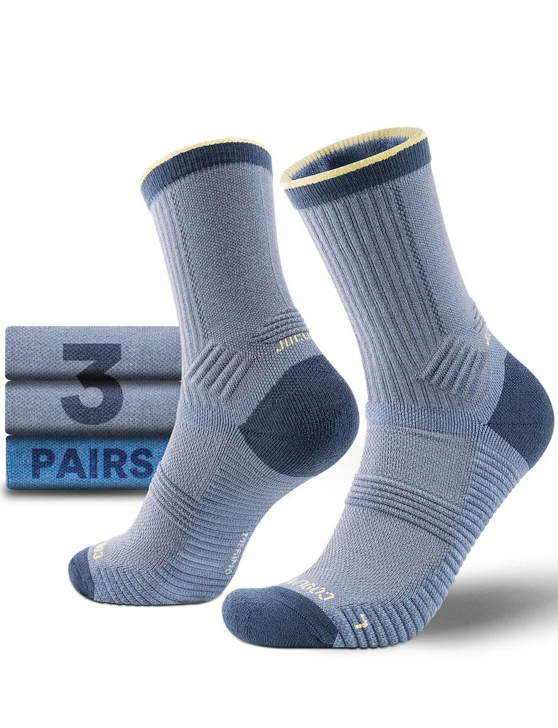 Juclise Hiking Socks (UK, Numeric, 8, 12, Regular, Regular, Pebble Gray + Taupe + Lilac)