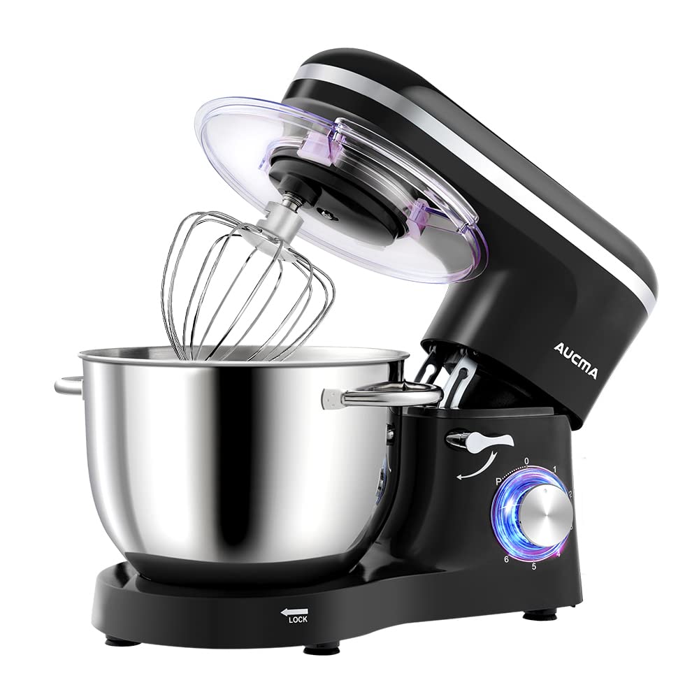 Aucma Stand Mixer, 6.2L Food Mixers for Baking, Electric Kitchen Mixers with Bowl, Dough 