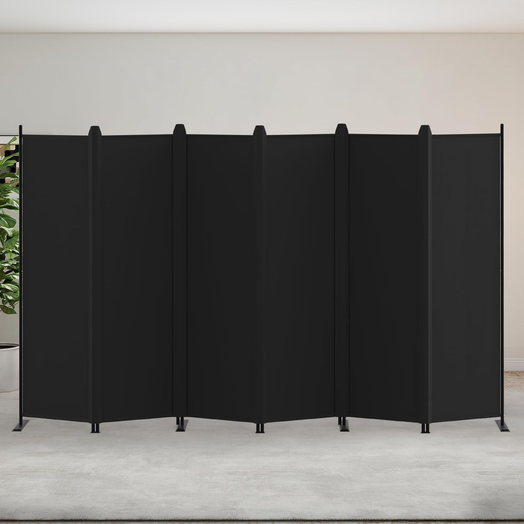 Kokorona 6 Panel Room Divider, 5.8FT Tall Folding Privacy Screen Wall Dividers, Portable Privacy