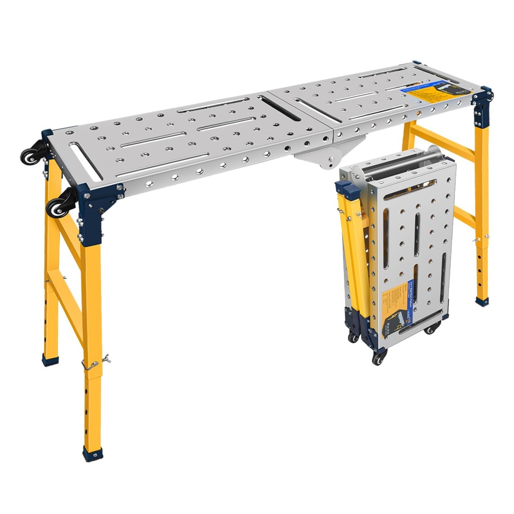 MoPei Versatile Portable Steel Work Platform and Welding Table with Casters | 36x140CM 