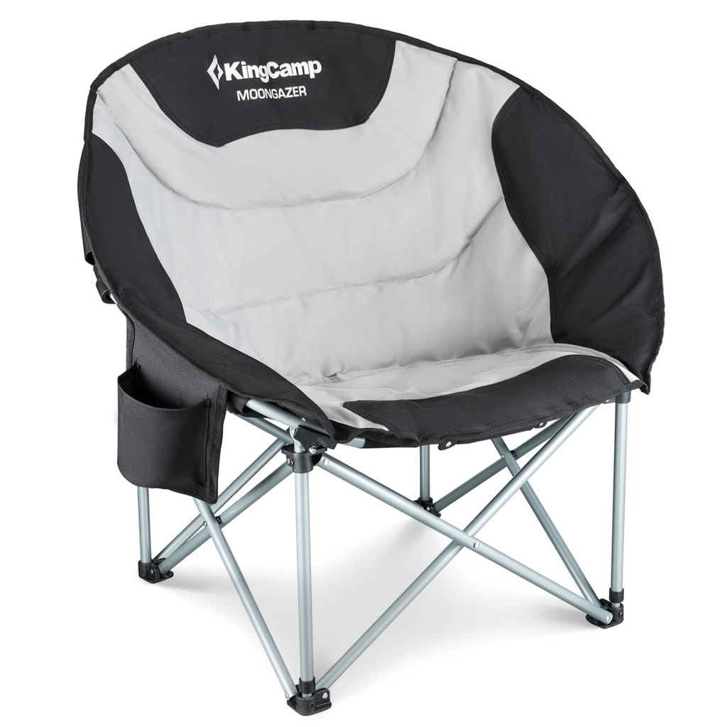 KingCamp Moon Chair Camping Folding Camping Chair XXL Garden Chairs Portable Heavy Duty Pad