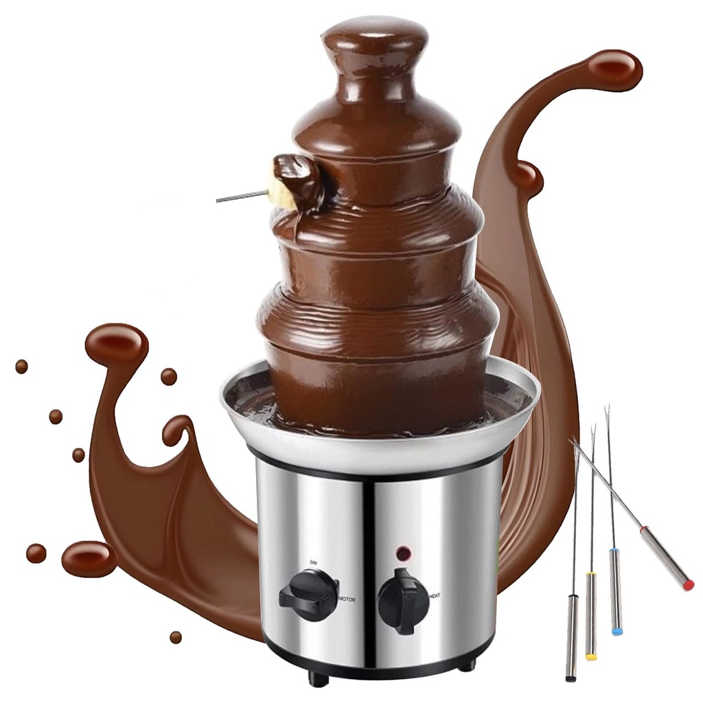 4 Tier Chocolate Fountain Machine, Electric Chocolate Melting Machine, Chocolate Fountain F