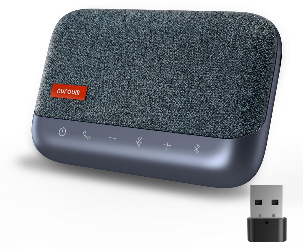 Nuroum A15 Bluetooth Conference Speaker and Microphone, Portable Wireless Speakerphone, 360