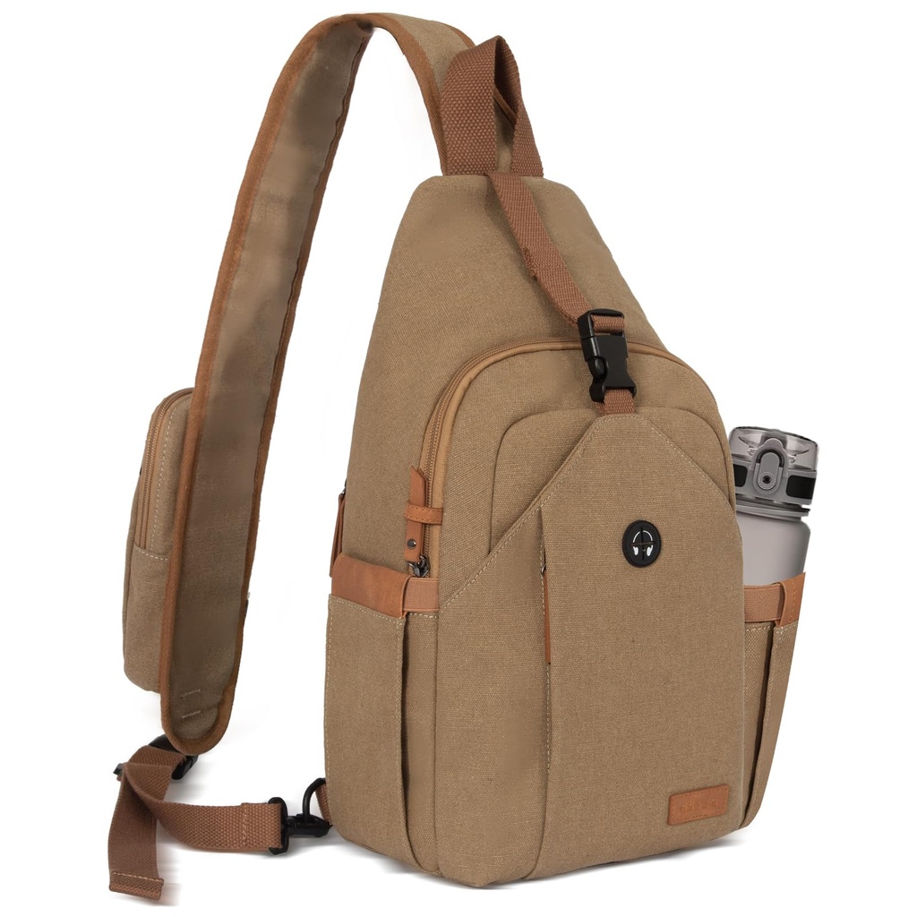 OSOCE Canvas Sling Bag for Men, Anti Theft Crossbody Bags Cross Body Chest Backpack for Wom