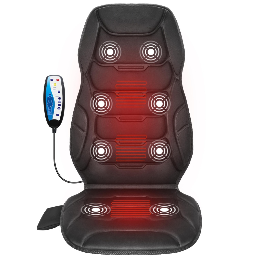 COMFIER Back Massager with Heat, Vibration Massager with 8 Motors, 5 Modes & 4 Intensities,