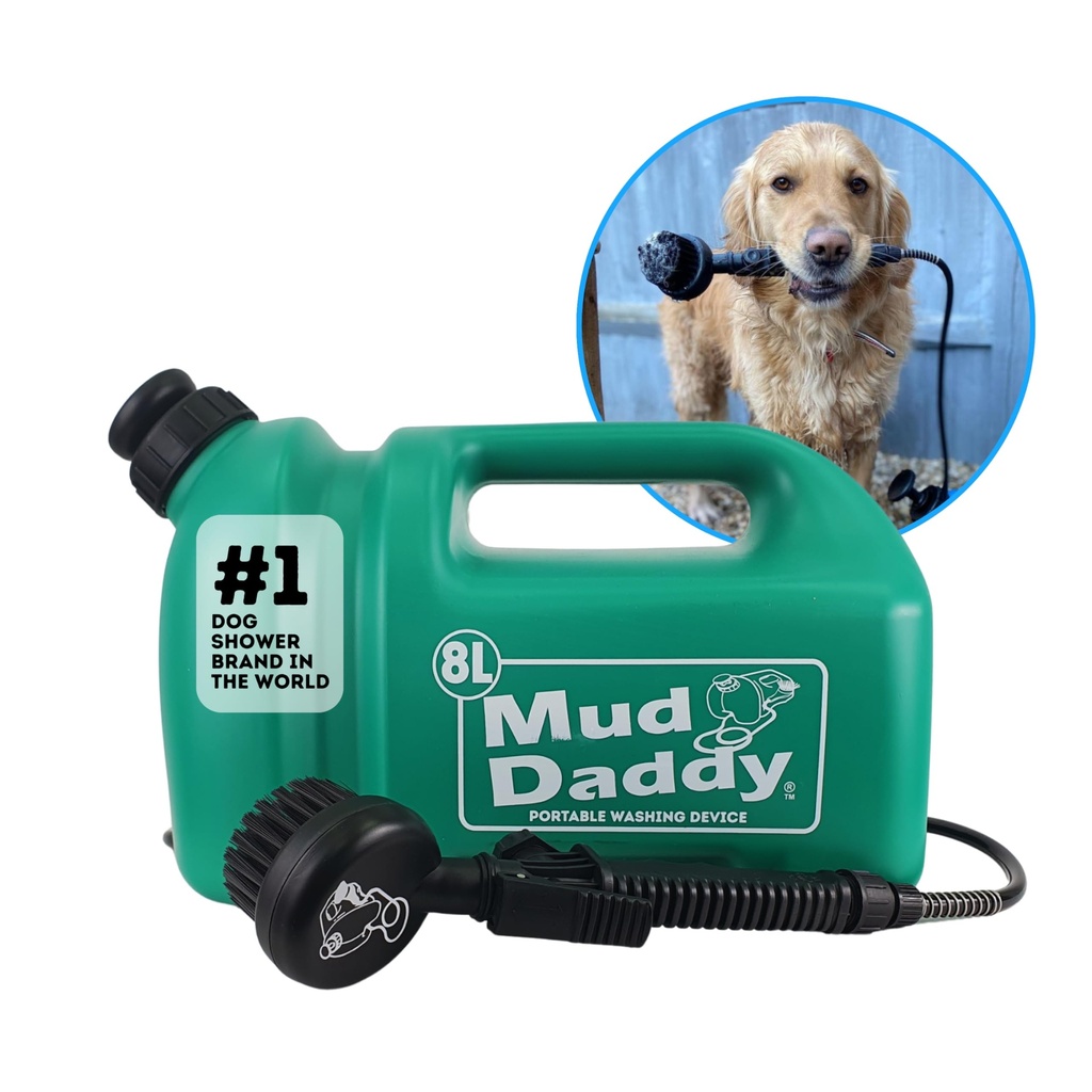 Mud Daddy 8 Litre Portable Pet Washing Device | Muddy Walks | Pet Cleaning | Grooming | For
