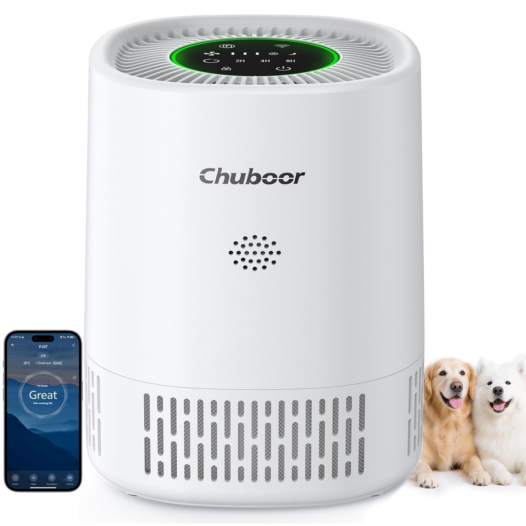 Smart Air Purifier for Home,CADR 250m??/h for 45m??, App/Alexa Control, 24dB Quiet Sleep Mod