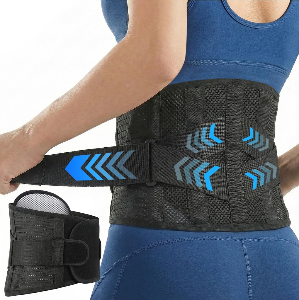 ANAMPION Back Support Belt for Women and Men, Lightweight and Breathable Lumbar Support Bel