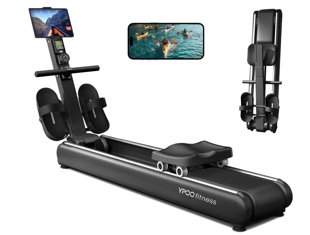 YPOO Rowing Machines, Magnetic Rowing Machines for Home Gym, 16 Levels Resistance Rowing Mac