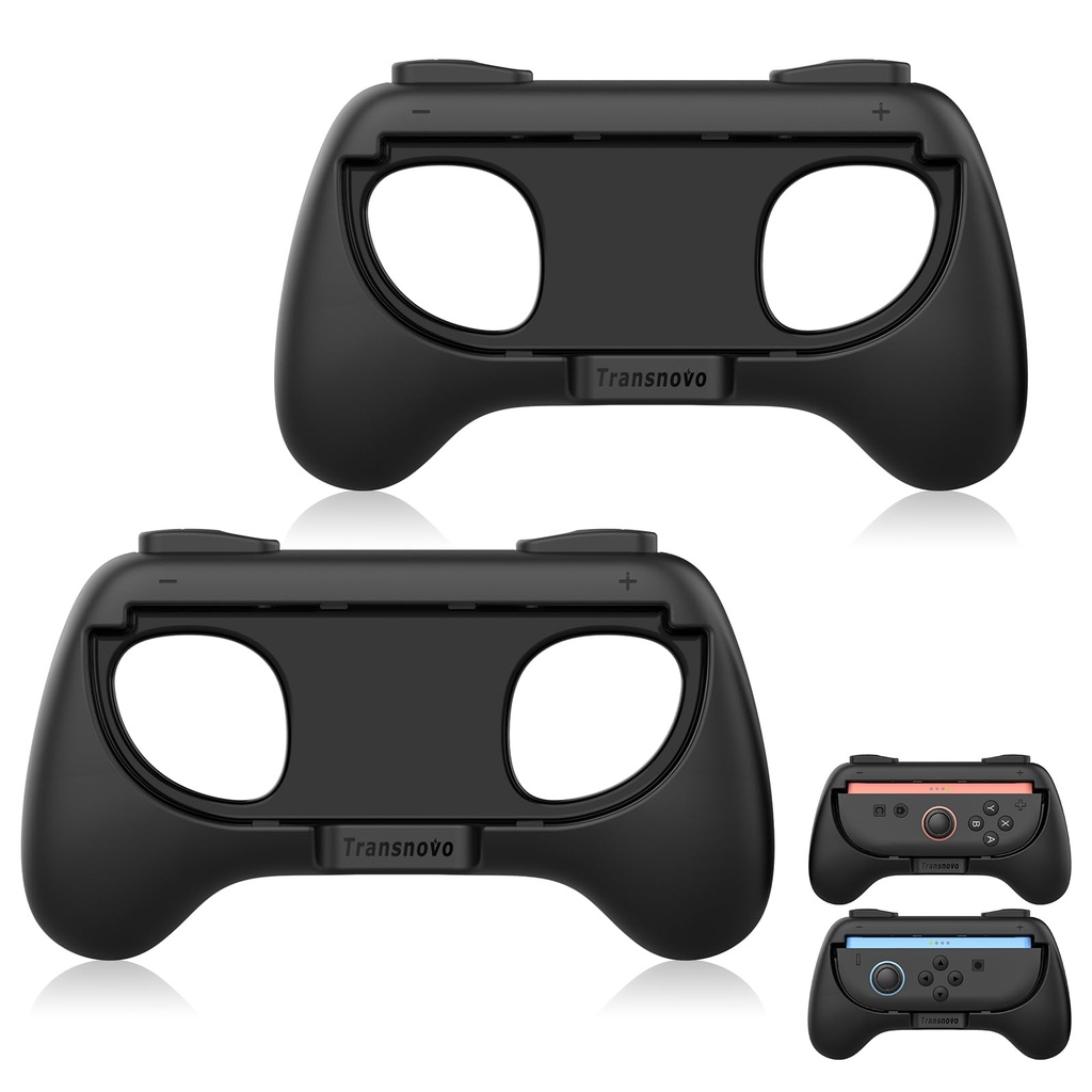 TRANSNOVO Grips Compatible with Nintendo Switch 2, Wear-resistant Handle Kit for Enhanced C