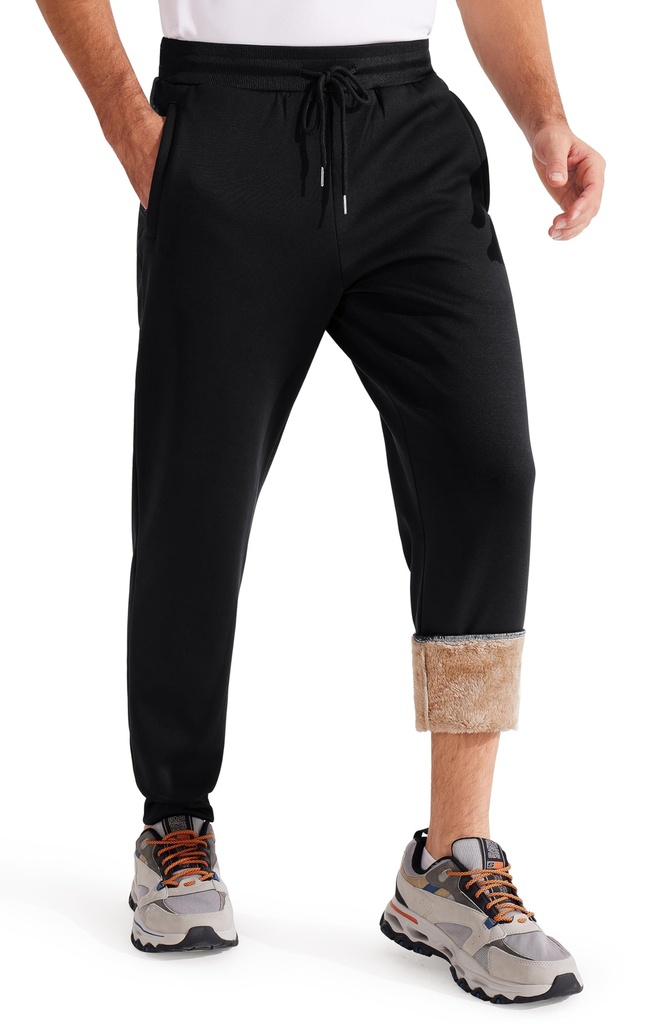 Libin Mens Fleece Joggers Thermal Jogging Bottoms for Men UK Casual Winter Warm Sweatpants P