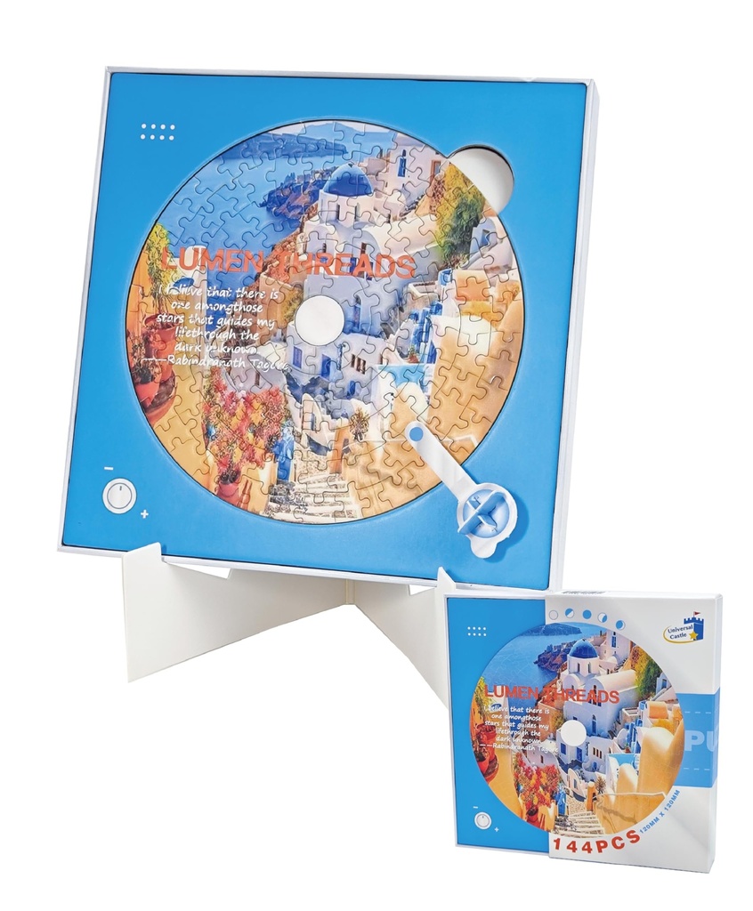Universal Castle 144 Pieces CD Jigsaw Puzzle for Adults, Unique Round Art with Inspirationa