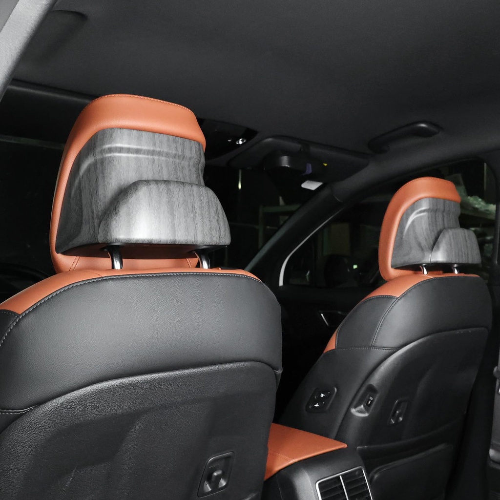 FUEISOF Headrest Cover for Kia Sportage 2022 Ã”Ã‡Ã´ 2026, Wood Grain Front Seat Trim Cap, In