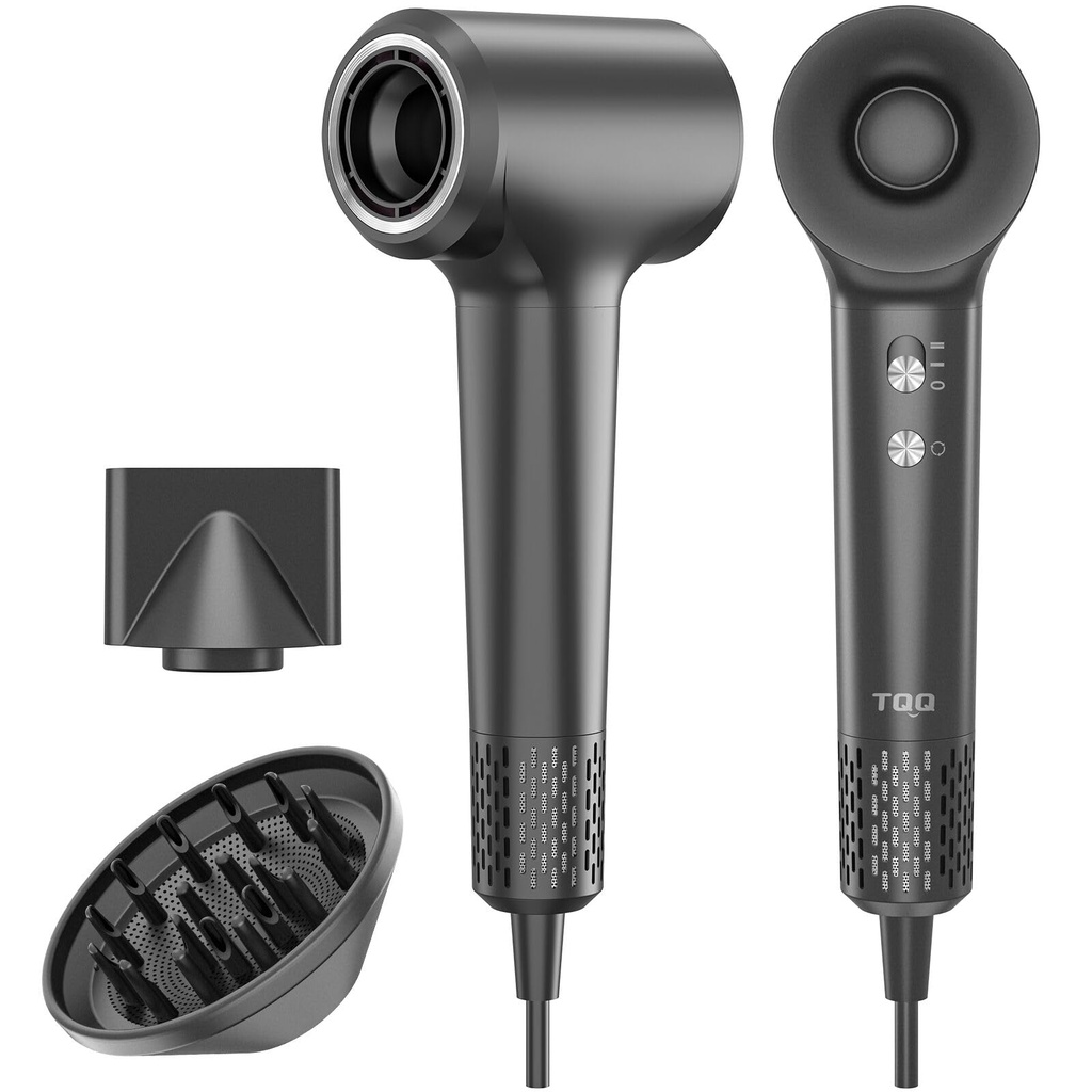 TQQ Hair Dryer with Diffuser, 200 Million Negative Ionic Hairdryer, 110, 000 RPM High Speed
