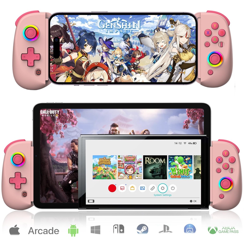 arVin Mobile Gaming Controller for iPad/Tablet[Within 5-10"] Phone Game Controller for iPhone