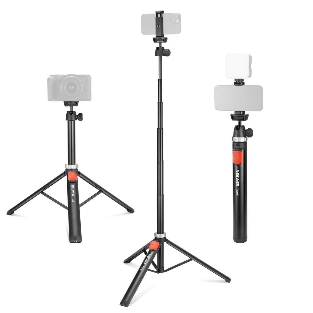 NEEWER Tripod for Cell Phone & Camera with Remote & Phone Holder Compatible with iPhone GoPro