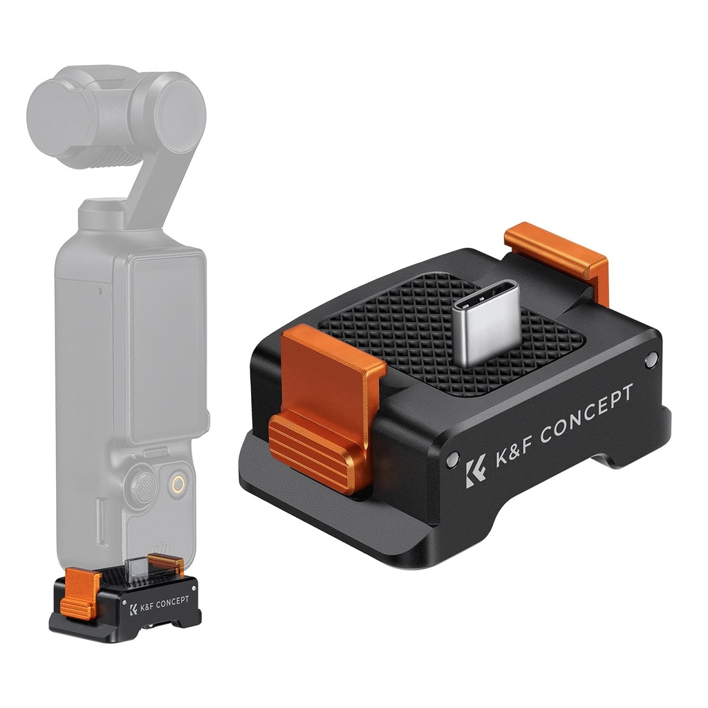 K&F CONCEPT Charging Adapter Base Compatible with DJI Osmo Pocket 3 Gimbal, Desktop Type-C