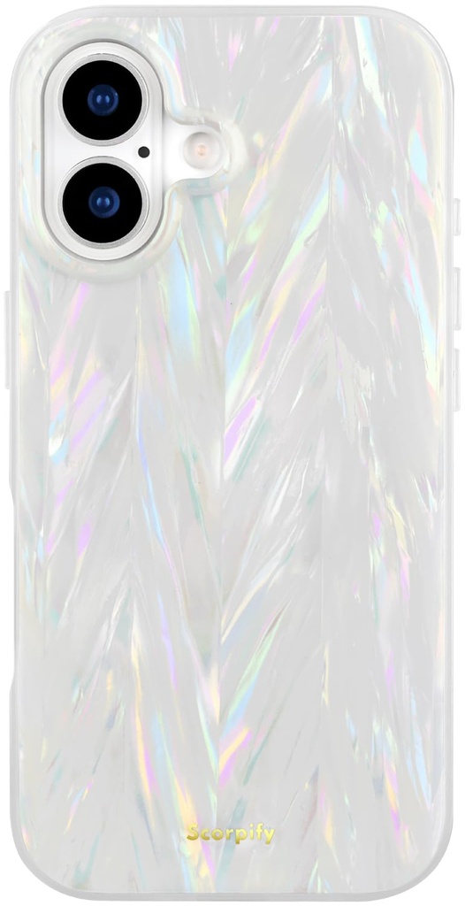 SCORPIFY for iPhone 17 Air Case [Compatible with MagSafe] with Colorful Pearl Aurora Spine