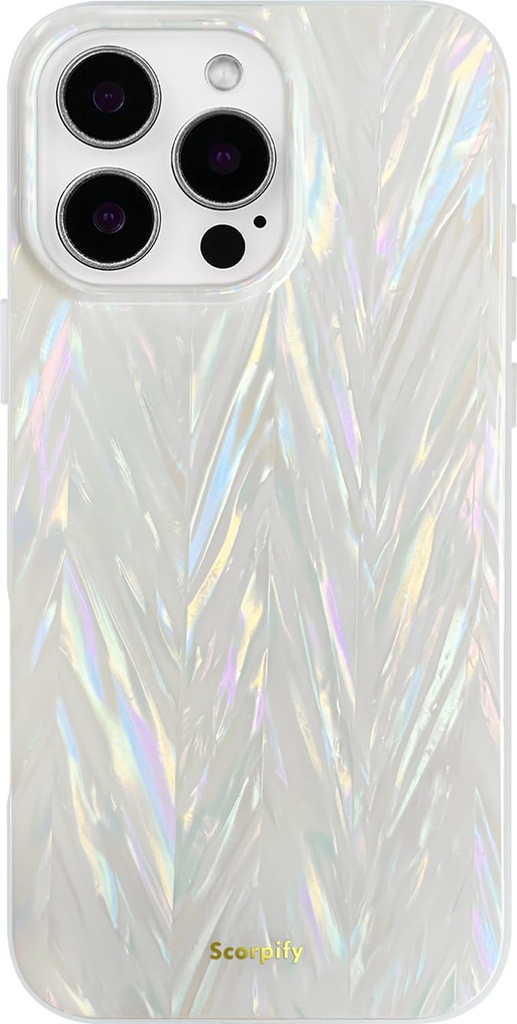 SCORPIFY for iPhone 16 Pro Max Case [Compatible with MagSafe] with Colorful Pearl Aurora 