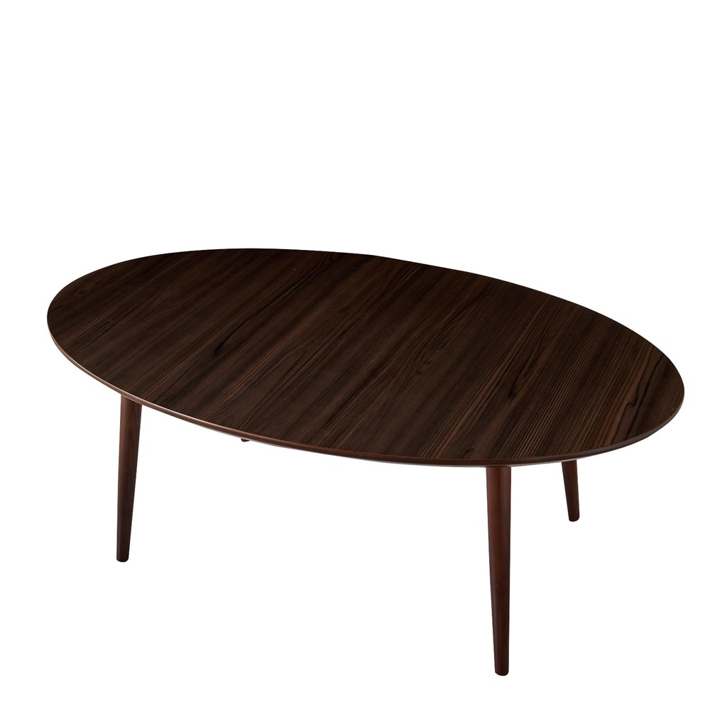 woJKod Oval Ash wood Coffee Table Mid Century Modern Style Centre Table for Living Room
