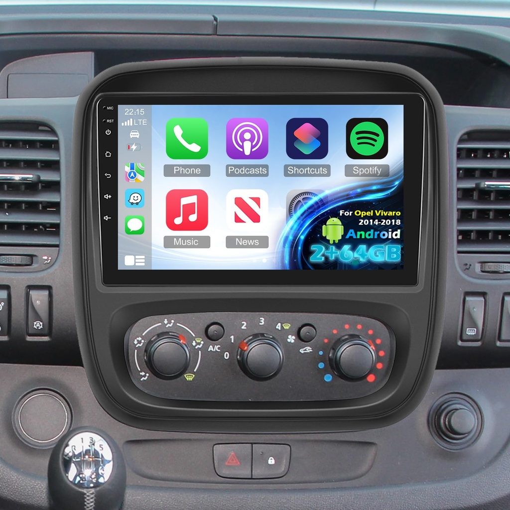 [2G+64G] Stereo for Opel Vivaro Radio 2014-2018, Android Touch Screen Vivaro B Car Play