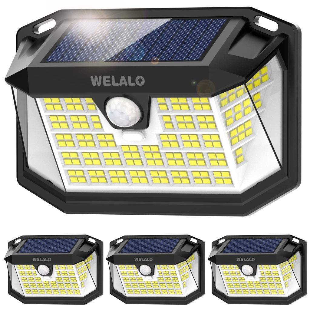 WELALO Solar Security Lights, 188 LED Solar Motion Sensor Lights, IP65 Waterproof Solar Light