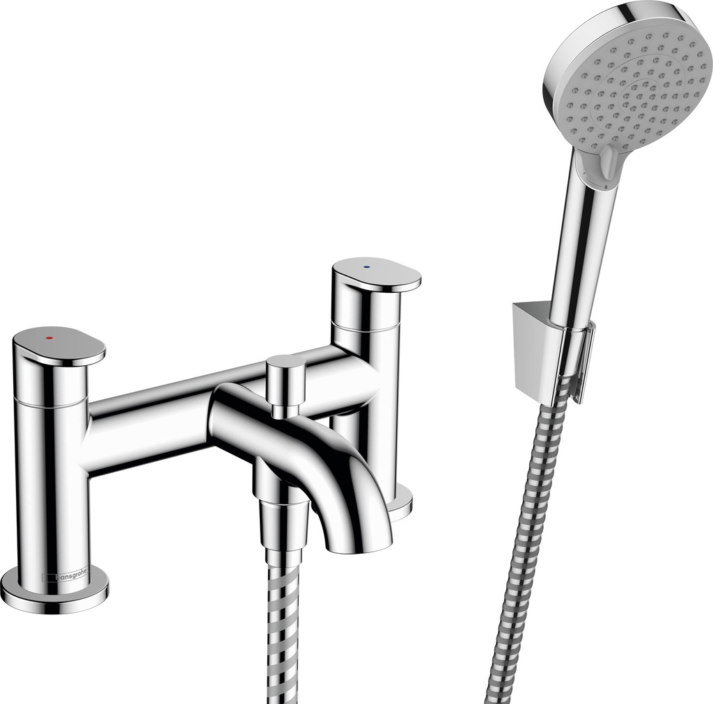 hansgrohe Vernis Blend - 2-hole bath tap deck mounted for 2 functions, bath mixer tap