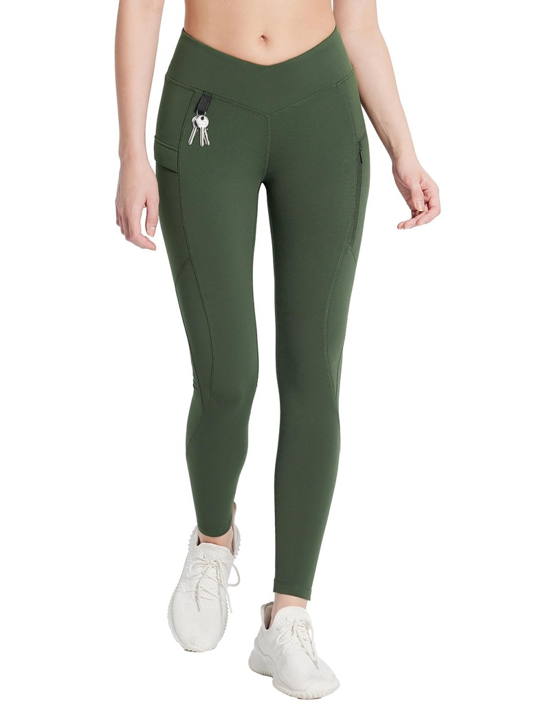 baleaf Women's Fleece Lined Leggings, Pockets High Waist Thermal Running Hiking, SIZE M