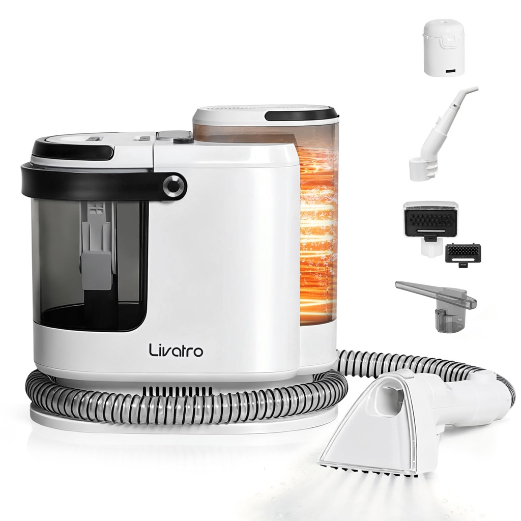 Livatro Carpet Cleaner Machine, Instant Heating Rugs Cleaner, 1700W 15KPa Upholstery Cleaner