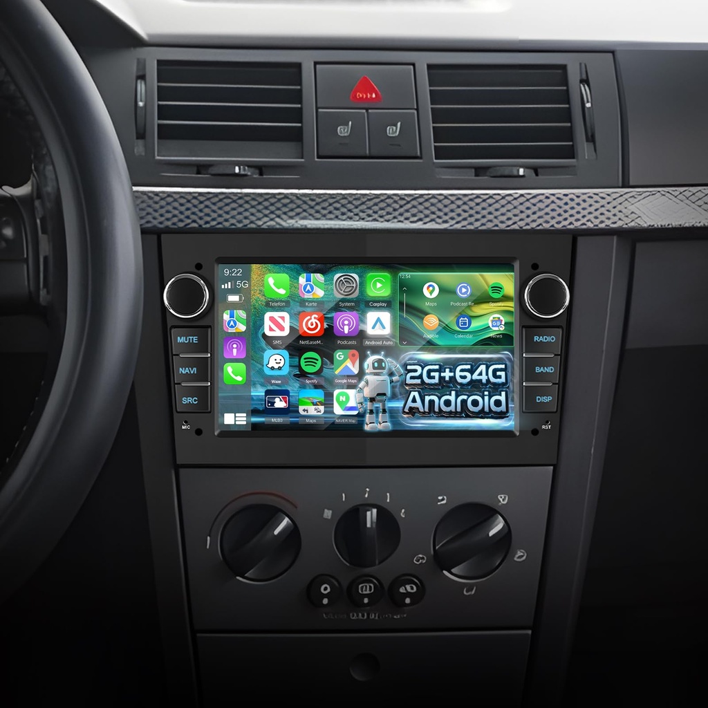 [2G+64G] Car Radio for Vauxhall Corsa 2006-2011, Android CarPlay Corsa Stereo - Wireless Car