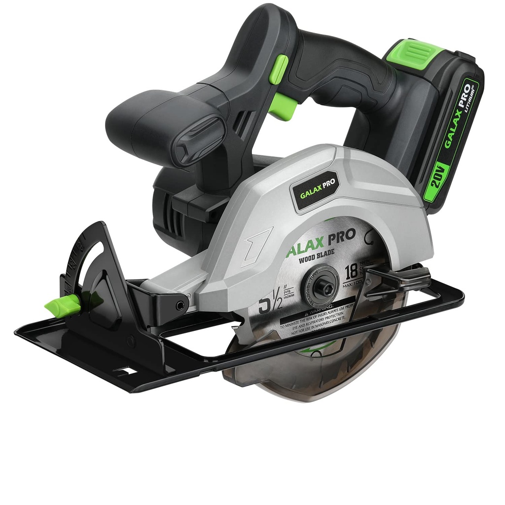 GALAX PRO Circular Saw, 140mm Cordless Circular Saw 20V with 2 Blades (18T+48T), 3800RPM Va
