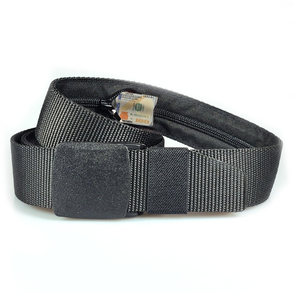 aiyraa Money Belt for Travel, Belt with Secret Compartment for Men, Hidden Zipped Pocket on