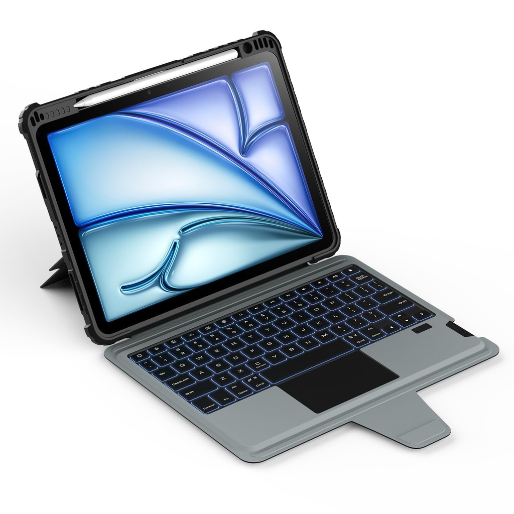 Nillkin iPad Air 13 Inch Case with Keyboard (M4 2026, M3 2025, M2 2024), iPad Pro 12.9 Rugge