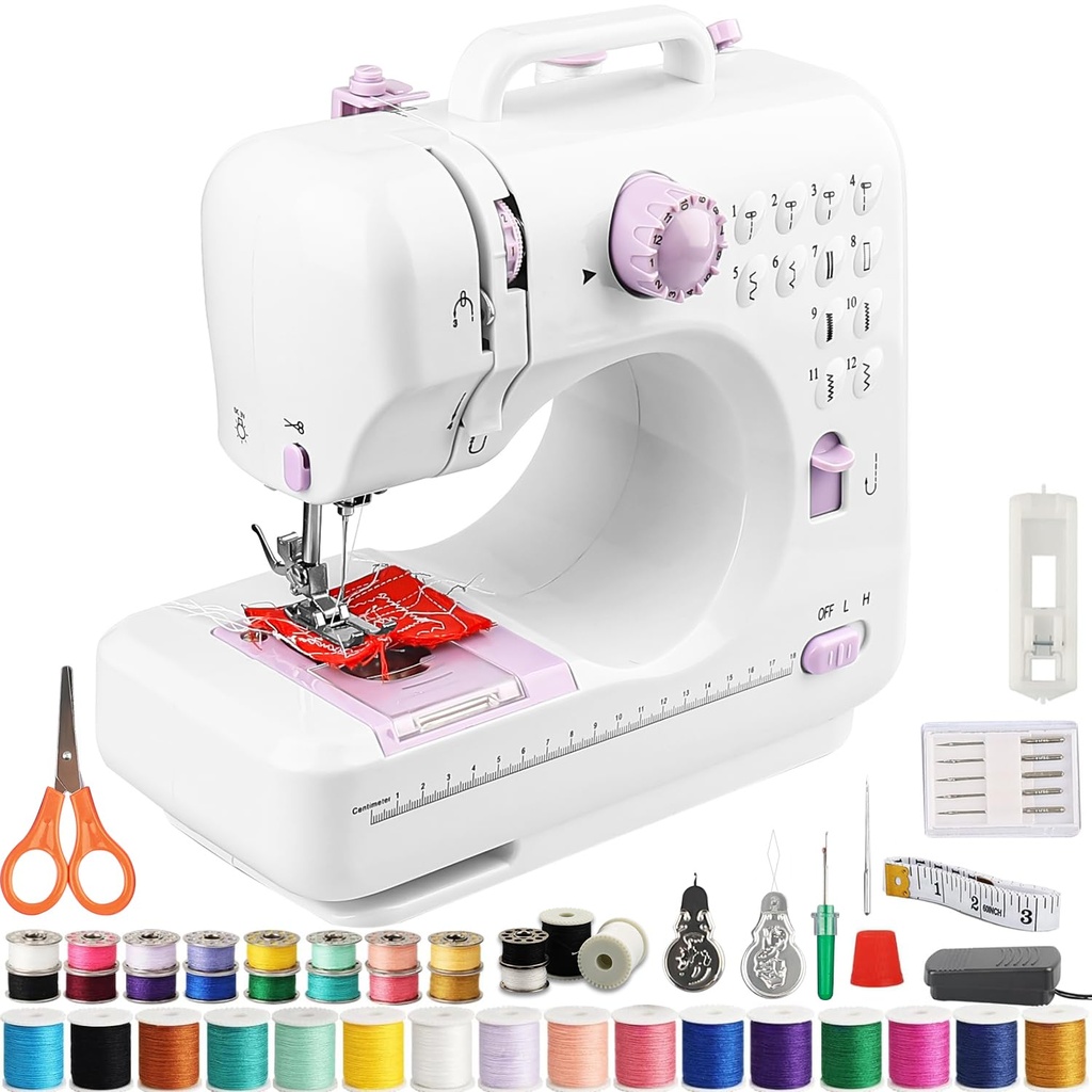 FONCOOD Sewing Machine for Beginners, Adults and KidsÃ¯Â¼ÂŒ36 Threads& 12 Built-in Stitches