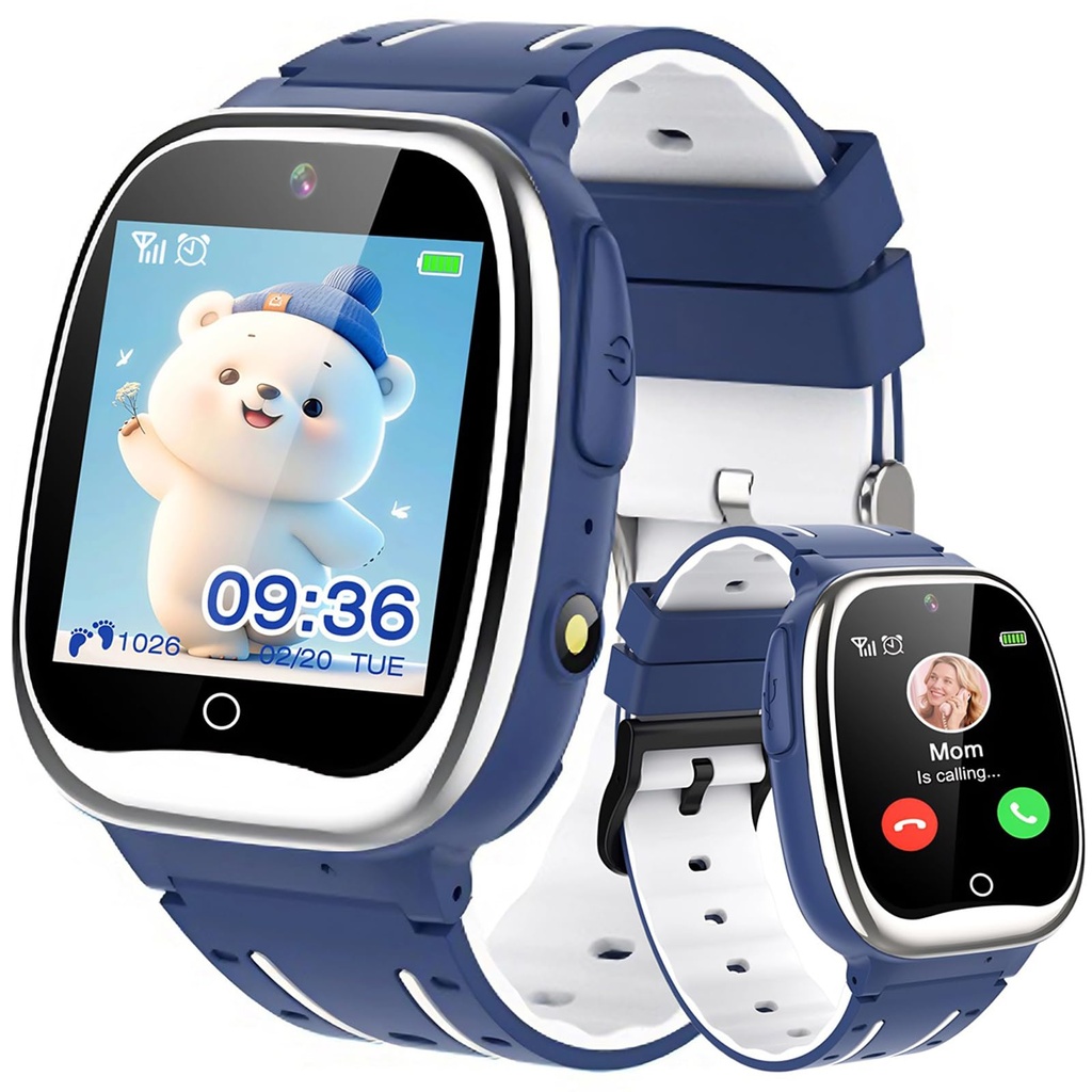 clleylise Smart Watch for Kids Smart Watch with Pedometer, Talk, SOS, Music, Flashlight, Al