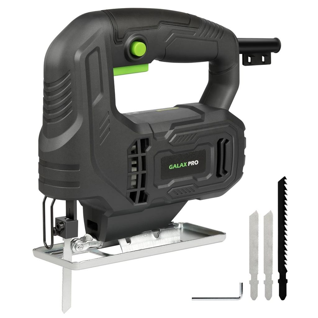 GALAX PRO 400W Electric Jigsaw, 3000 SPM,Ã‚Â±45Ã‚Â° Bevel Cutting, Lock-on Button, Includes