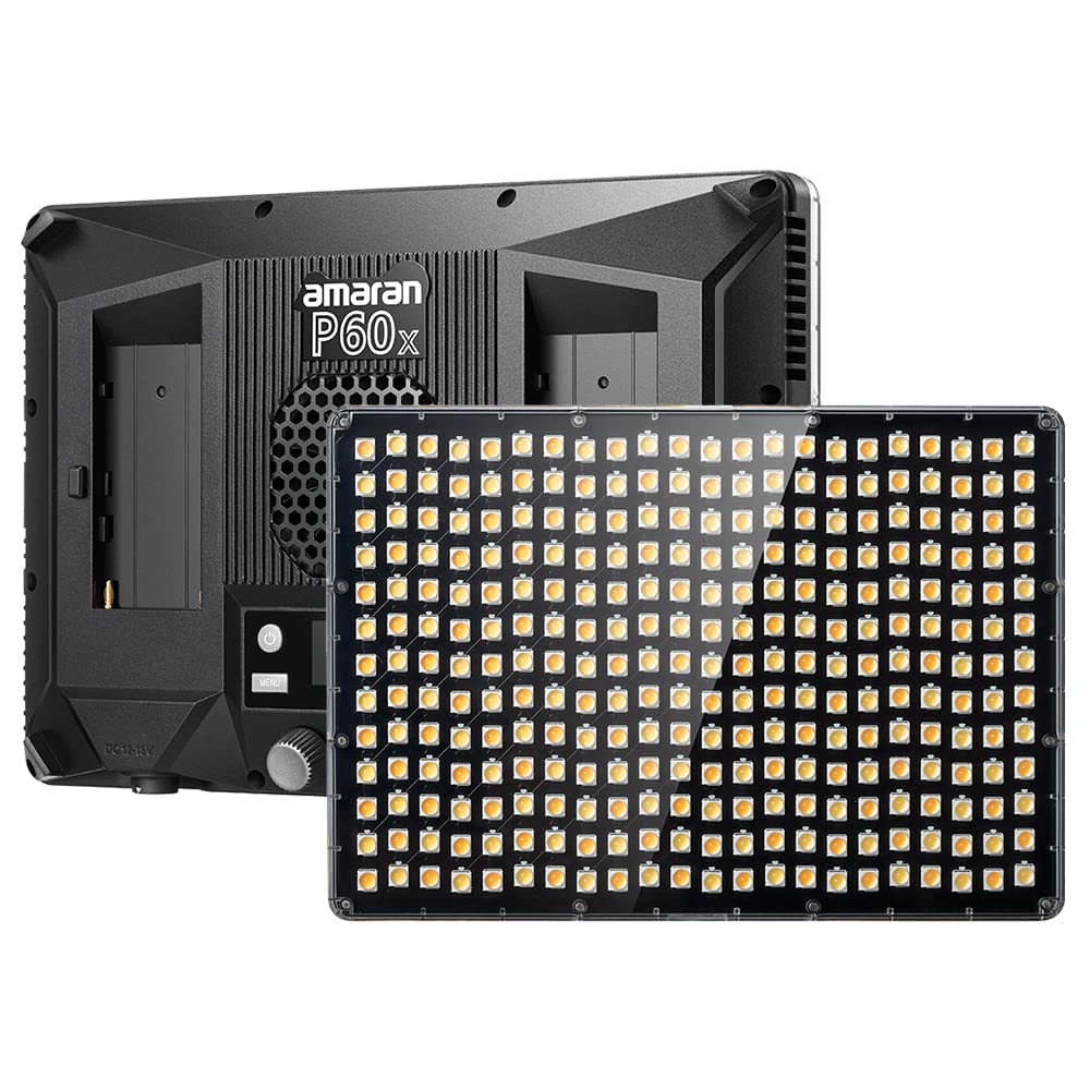 Aputure Amaran P60x Bi-Colour Video Light Led Panel, CRI95+ TLCI 97+ 3200-6500K 60W