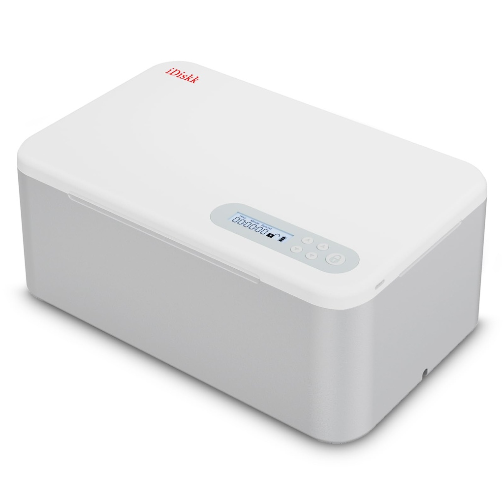iDiskk Phone Lock Box with Timer - Lockable Storage for Phones, Video Games, Snacks & Cravings