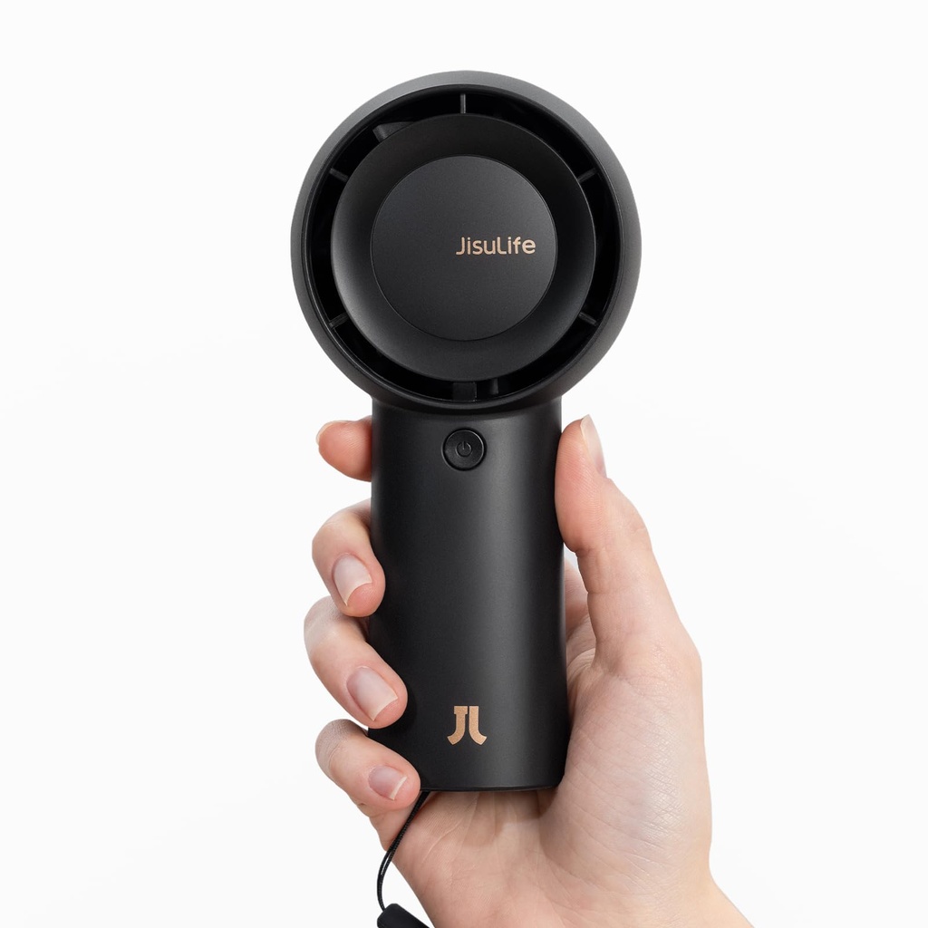 JISULIFE Portable Handheld Turbo Fan [18H Max Cooling Time], 6000mAh USB Rechargeable Person