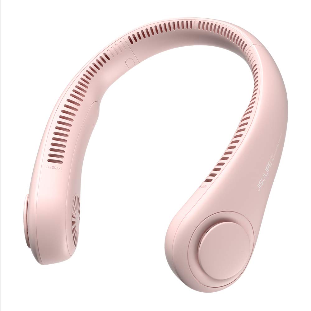JISULIFE Portable Neck Fan, Hands-Free Bladeless, 5 Speeds, 4000 mAh Battery Operated Wearab