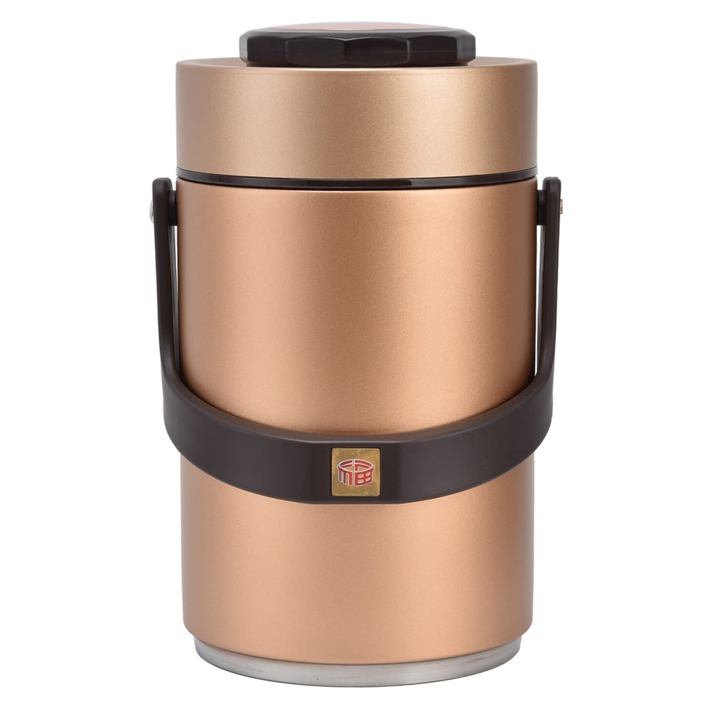 KIMISS 2.3L Vacuum Insulated Lunch Box, 304 Stainless Steel 3-Layer Food Container for Work